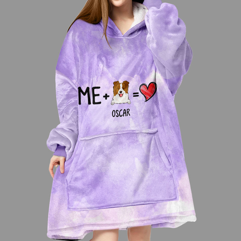 Love Dog - Personalized Custom Blanket Hoodie