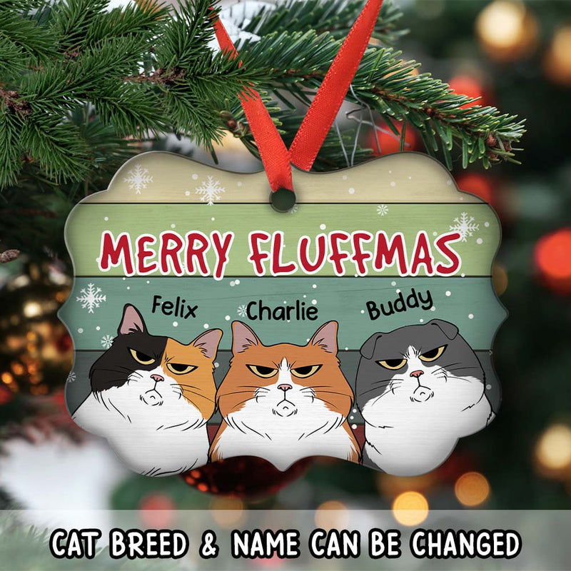 Merry Fluffmas - Personalized Custom Aluminum Ornament