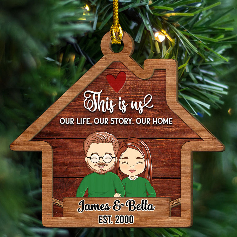 This Is Us House - Personalized Custom 2-layered Wood Ornament