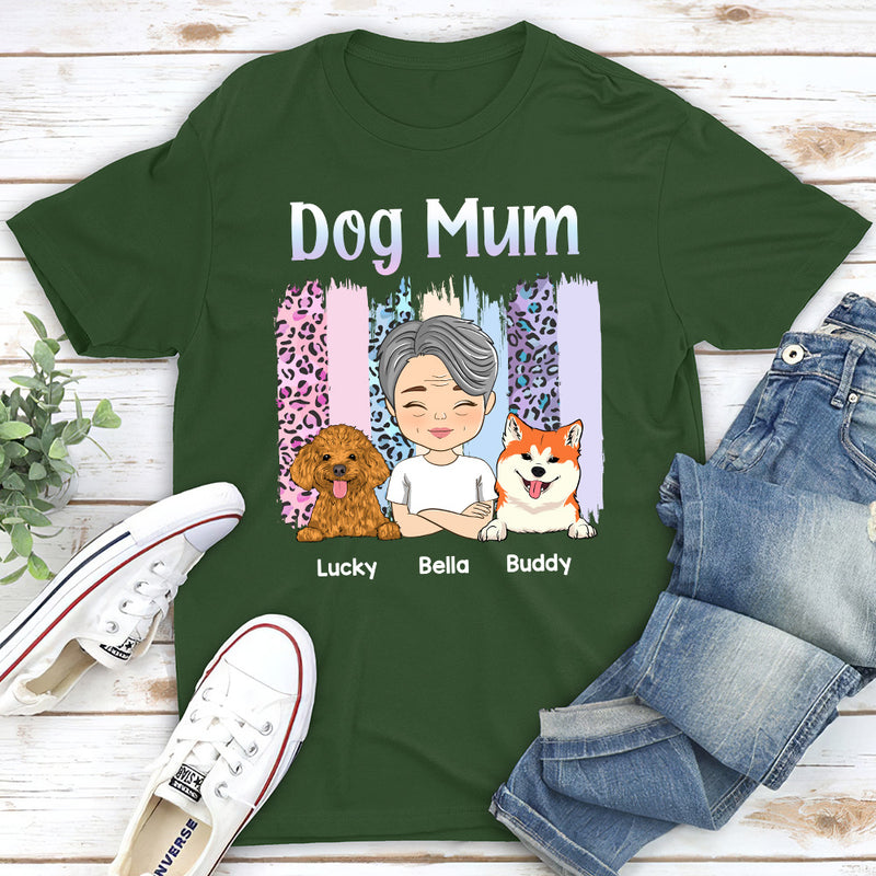 Dog Mom 4 - Personalized Custom Unisex T-shirt