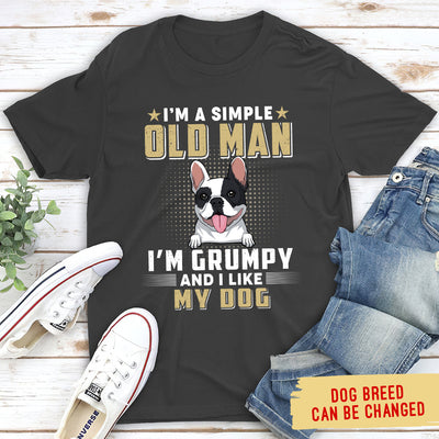 Simple Old Man - Personalized Custom Premium T-shirt