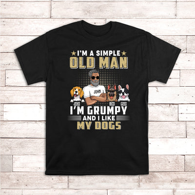 Grumpy Simple Old Man - Personalized Custom Unisex T-shirt