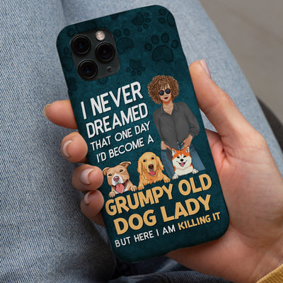 Grumpy Dog Lady - Personalized Custom Phone Case