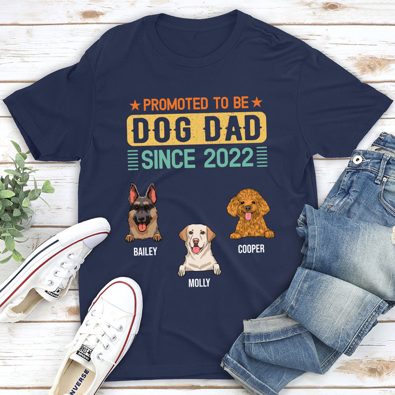 Promoted To Dog Dad - Personalized Custom Unisex T-shirt