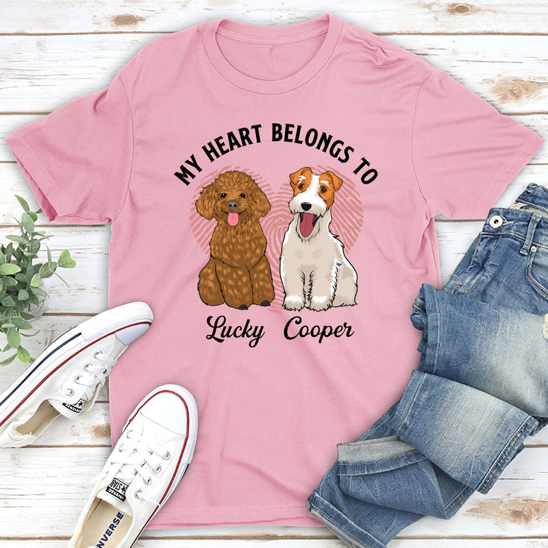 Heart Belongs To - Personalized Custom Unisex T-shirt