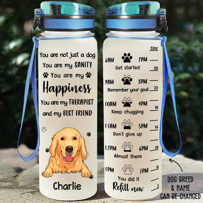 Not Just A Dog - Personalized Custom Water Tracker Bottle