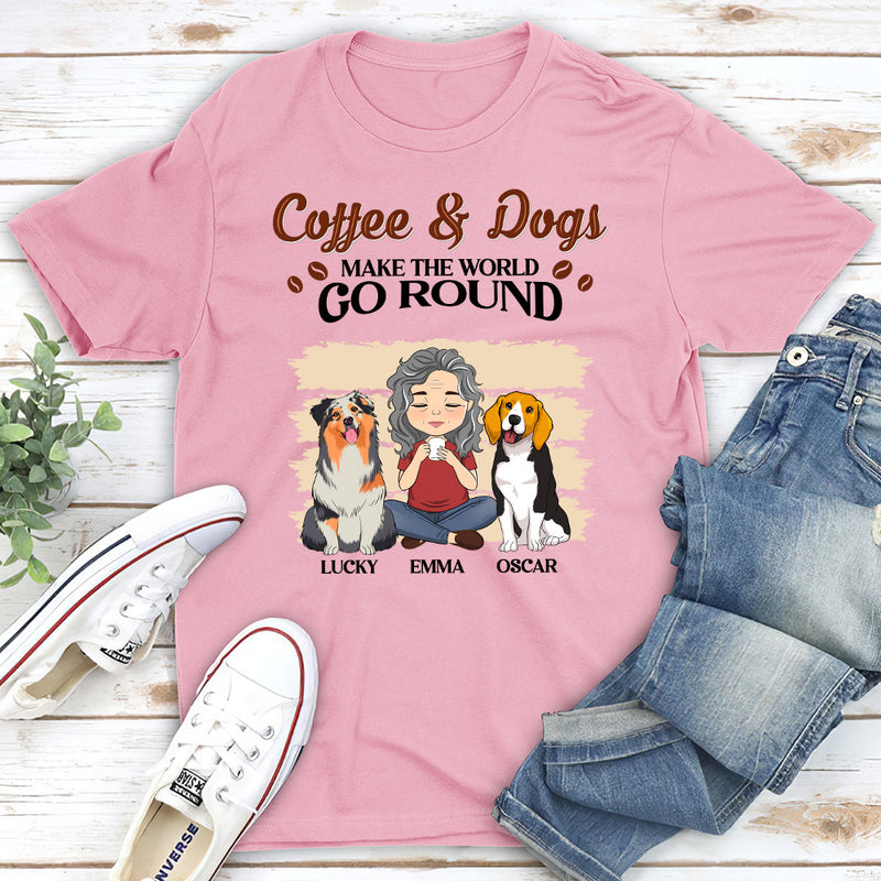 Dog And Coffee - Personalized Custom Unisex T-shirt