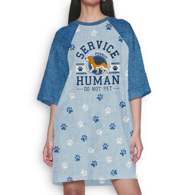 Service Human Pattern - Personalized Custom 3/4 Sleeve Dress