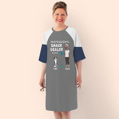 Professional Snack Dealer - Personalized Custom 3/4 Sleeve Dress
