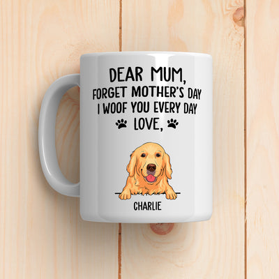 I Woof You Dog Mom - Personalized Custom Coffee Mug