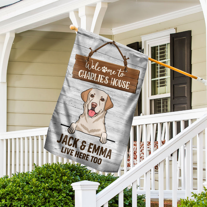 Welcome To Dog House 1 - Personalized Custom Garden Flag