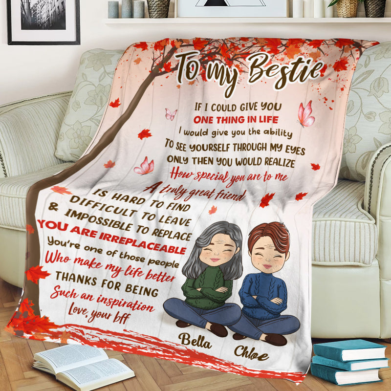 A Truly Great Friend - Personalized Custom Fleece Blanket