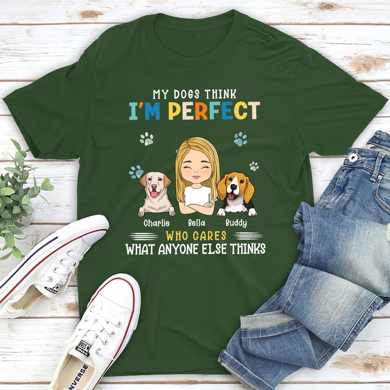 Perfect Dog Mom - Personalized Custom Unisex T-shirt