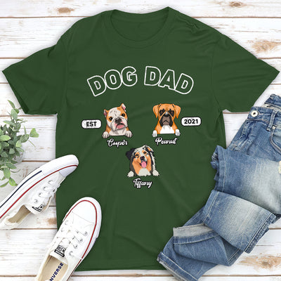 Dog Dad Mom Simple - Personalized Custom Unisex T-Shirt