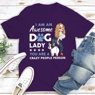 Awesome Dog Lady - Personalized Custom Unisex T-shirt