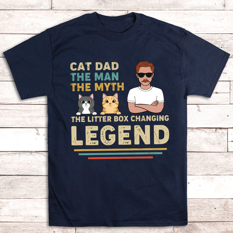 Cat Dad Legend - Personalized Custom Unisex T-shirt