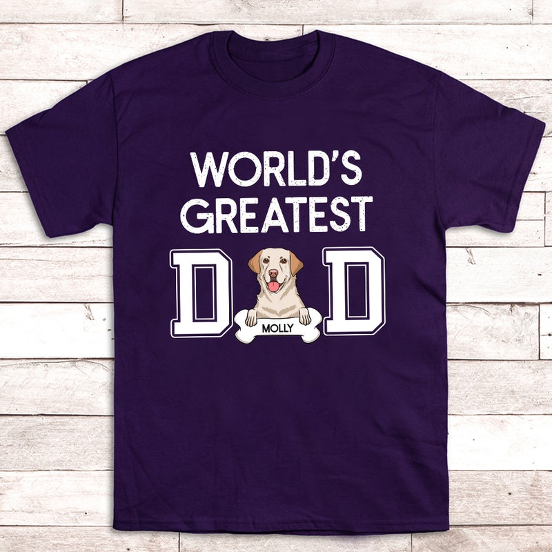 Greatest Dad Peeking - Personalized Custom Unisex T-shirt