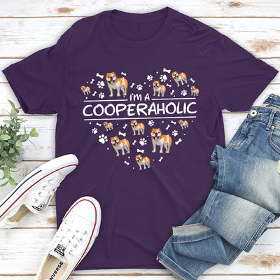 Dogaholic Cartoon - Personalized Custom Unisex T-shirt