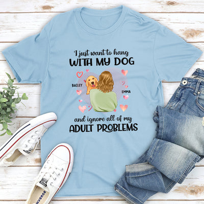 Hang With My Dog - Personalized Custom Unisex T-shirt