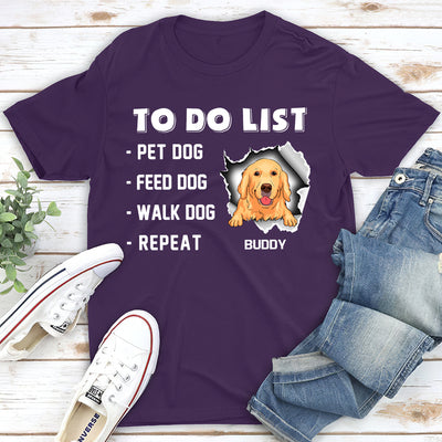 Dog To Do List - Personalized Custom Unisex T-shirt