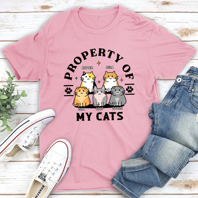 Property Of My Cats - Personalized Custom Unisex T-shirt