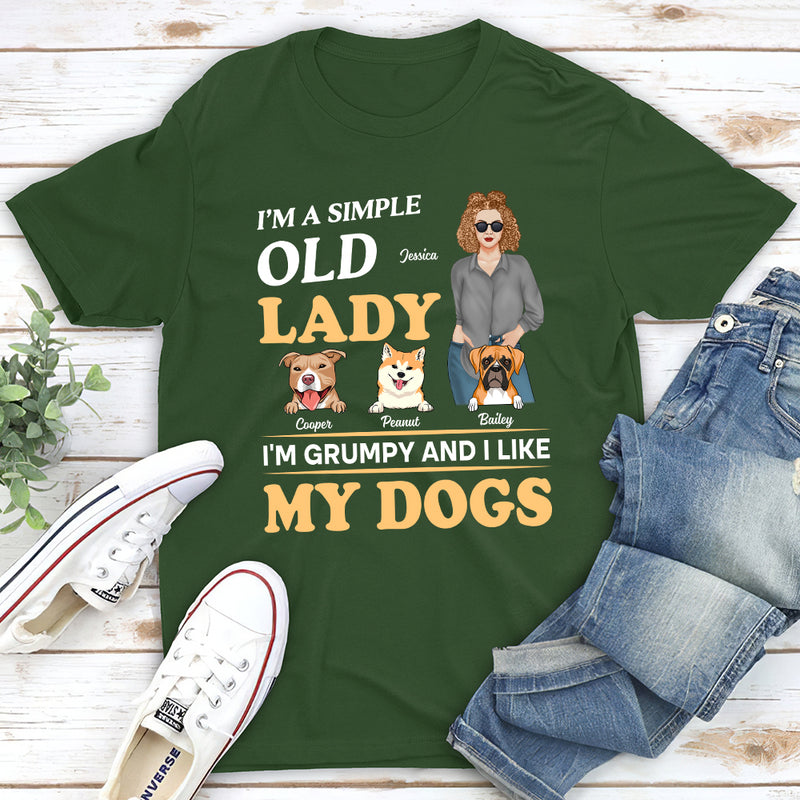 Simple Old Woman - Personalized Custom Unisex T-shirt