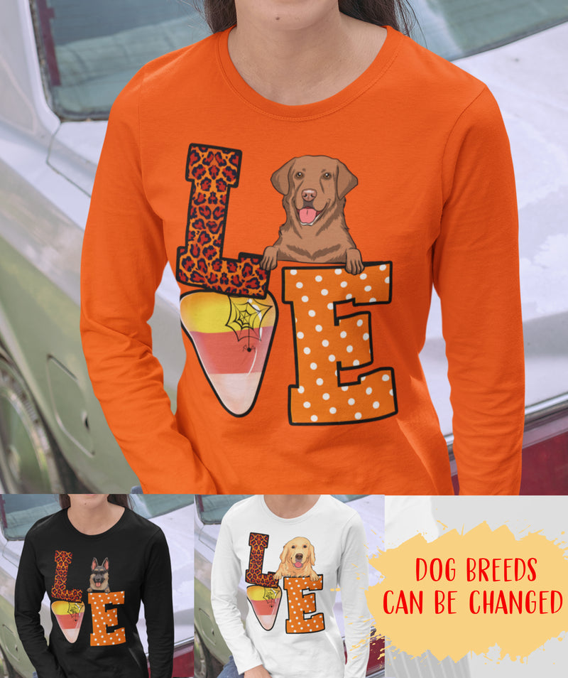 Love Halloween Dog - Personalized Custom Unisex Long Sleeve T-shirt