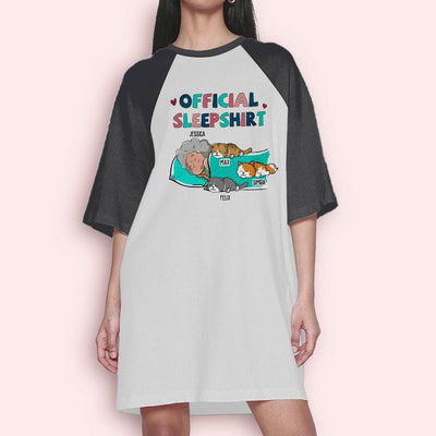 Cat Official Sleepshirt - Personalized Custom 3/4 Sleeve Dress