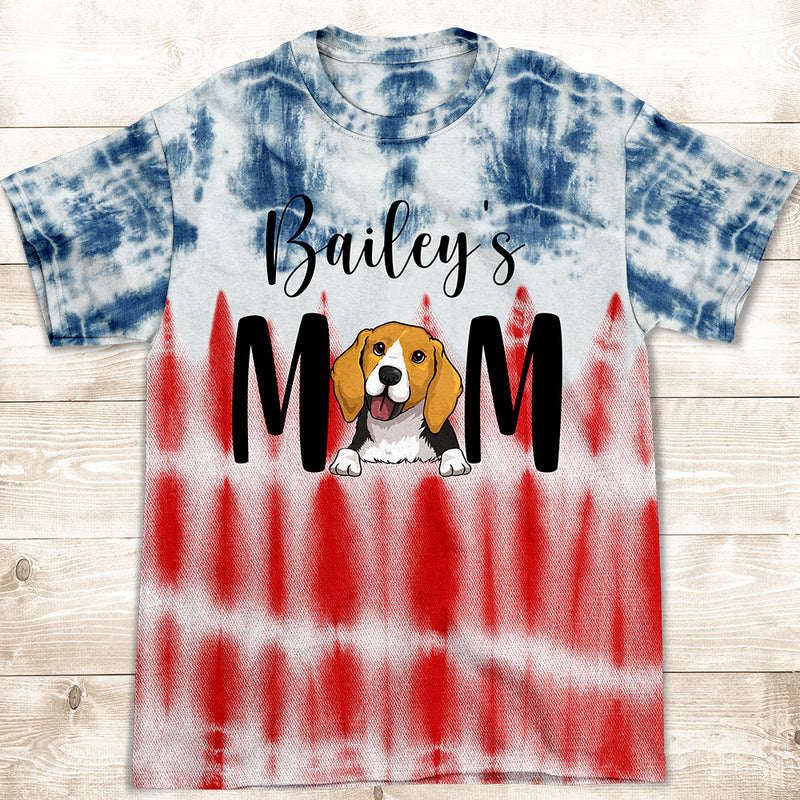 Dog Mom/ Dad Red Blue - Personalized Custom All-over-print T-shirt