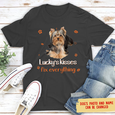 Dog Kisses - Personalized Custom Photo Unisex T-shirt