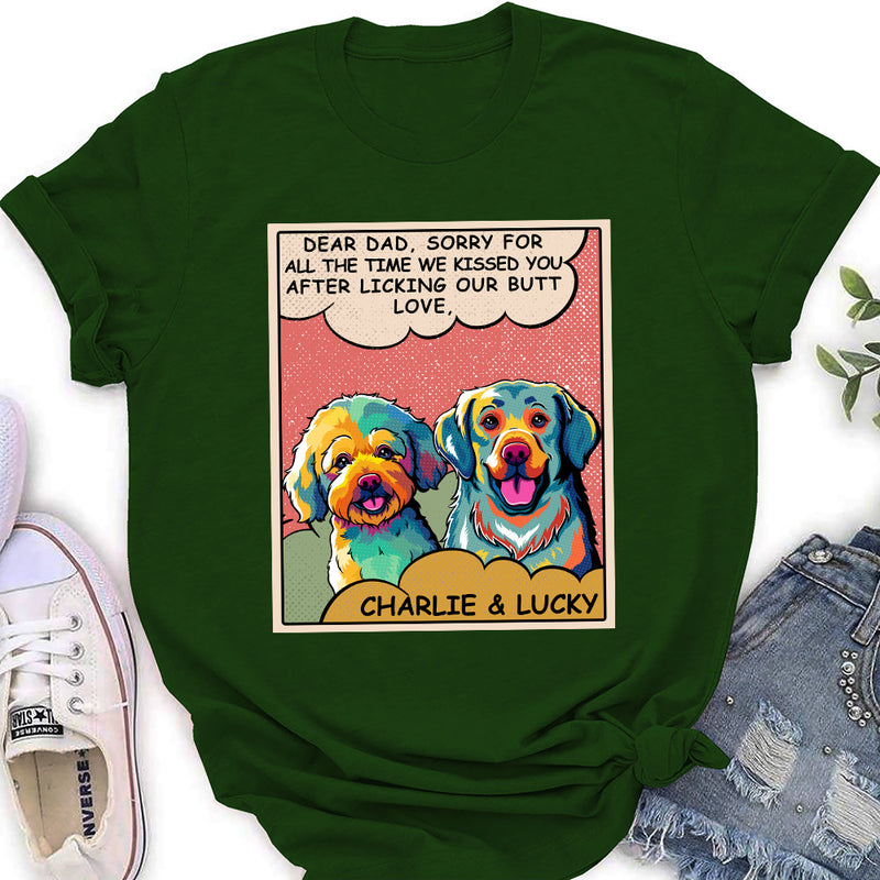 Dog Kissing You - Personalized Custom Women&