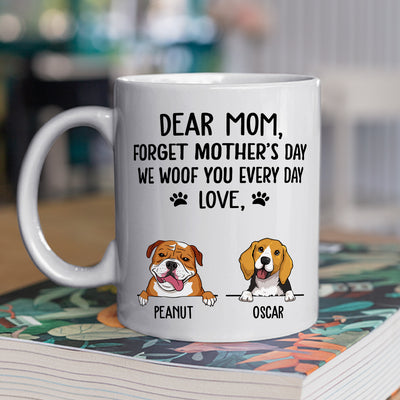 I Woof You Dog Mom - Personalized Custom Coffee Mug