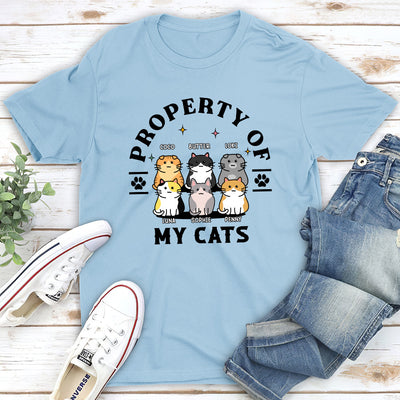 Property Of My Cats - Personalized Custom Unisex T-shirt