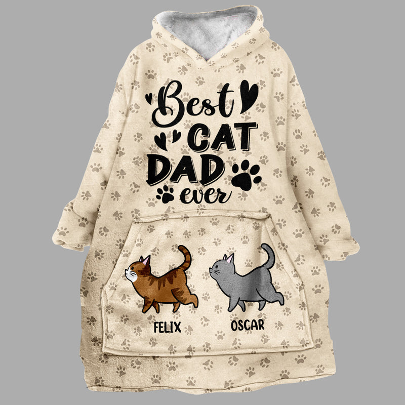 Best Cat Mom - Personalized Custom Blanket Hoodie
