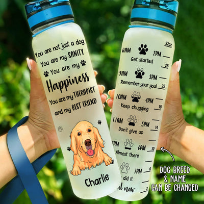 Not Just A Dog - Personalized Custom Water Tracker Bottle