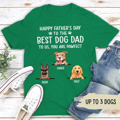 Best Dog Dad - Personalized Custom Unisex T-shirt - Dog Dad Father's Day Gifts