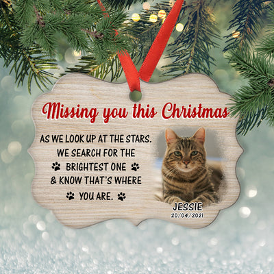 Missing You This Christmas - Personalized Custom Aluminum Ornament