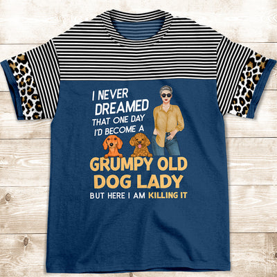 Dog Lady - Personalized Custom All-over-print T-shirt