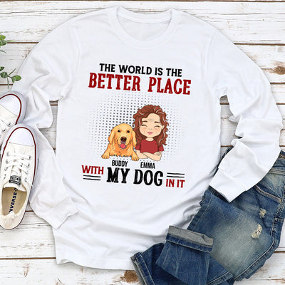 With My Dog - Personalized Custom Long Sleeve T-shirt