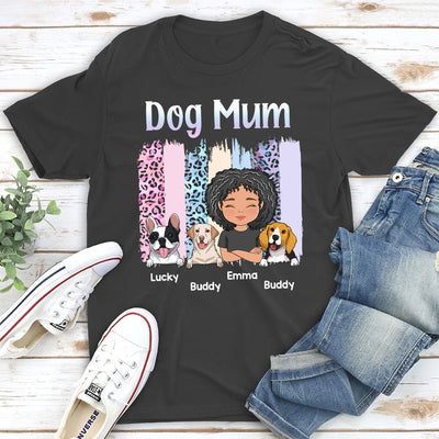 Dog Mom 4 - Personalized Custom Unisex T-shirt