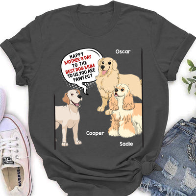 Pawfect Dog Mom - Personalized Custom Women's T-shirt