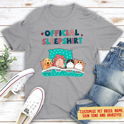 Pet Official Sleepshirt - Personalized Custom Unisex T-shirt