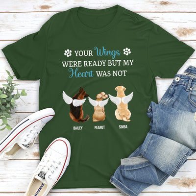 Your Wings Were Ready - Personalized Custom Unisex T-shirt - Memorial Gifts