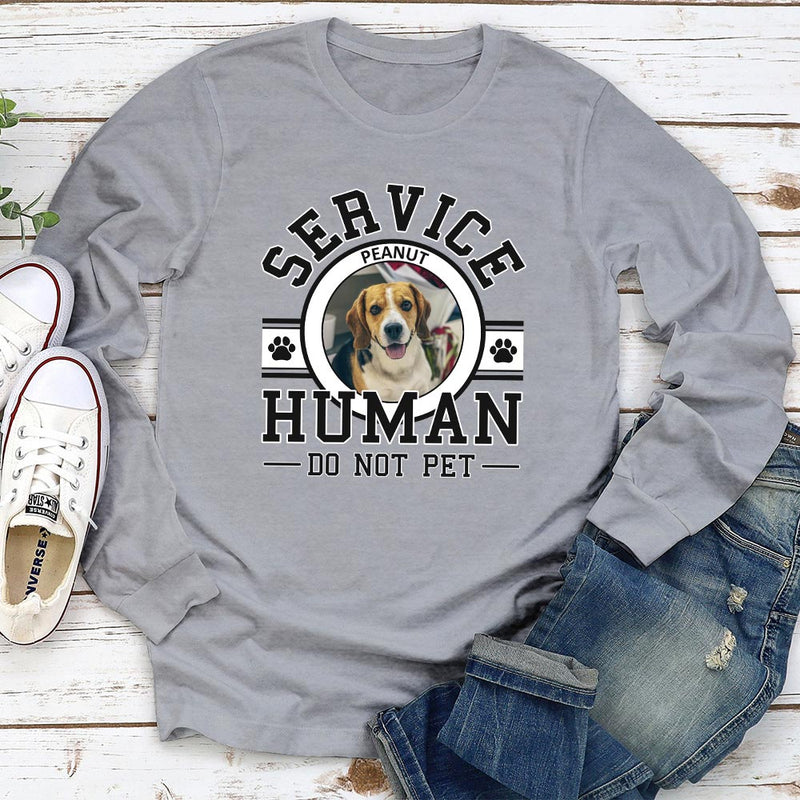 Service Human Photo - Personalized Custom Long Sleeve T-shirt