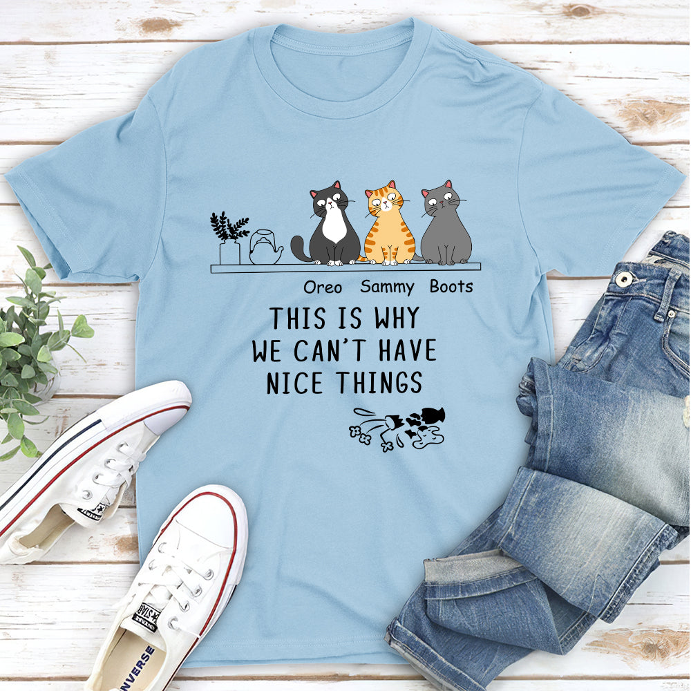 The Naughty Cats Custom Pets Lover Personalized Cats Owner Life Unisex T-shirt