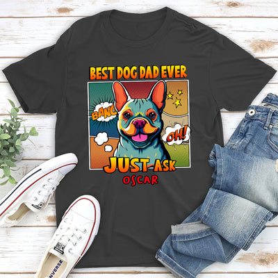 Best Dog Mom/Dad Popart - Personalized Custom Unisex T-shirt
