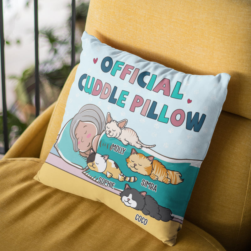 Cat Official Cuddle Pillow - Personalized Custom Throw Pillow