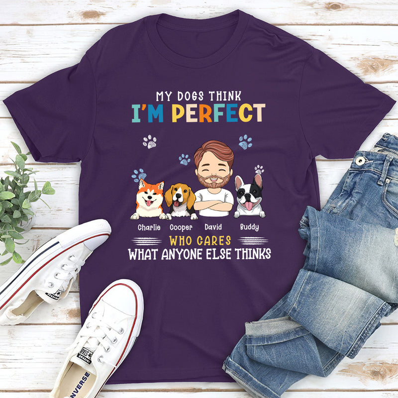 Perfect Dog Mom - Personalized Custom Unisex T-shirt