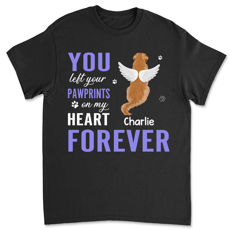 You Left Your Pawprints - Personalized Custom Unisex T-shirt
