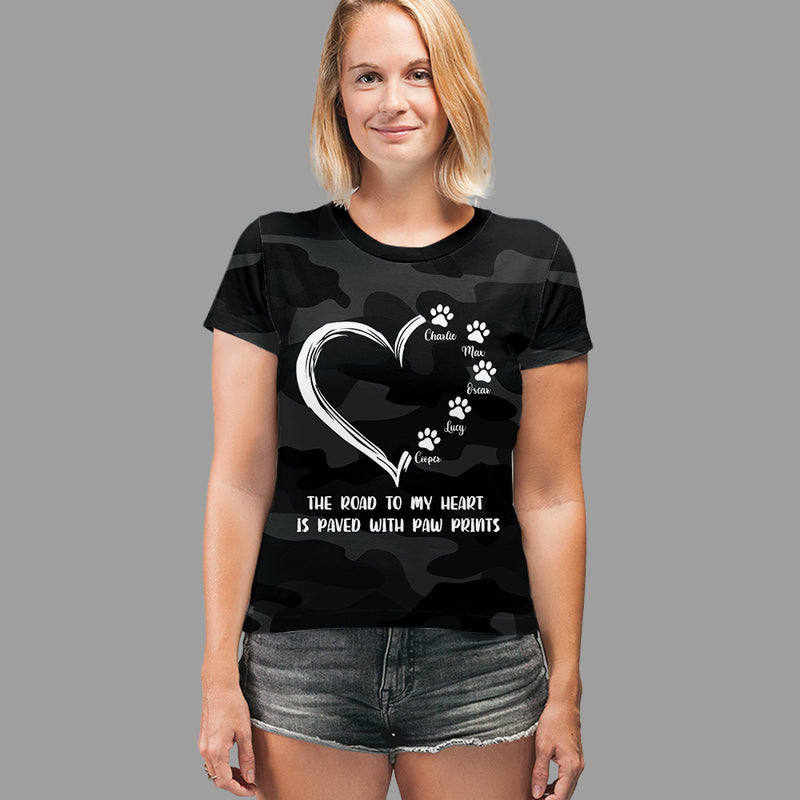 The Road To My Heart Camo - Personalized Custom All-over-print T-shirt
